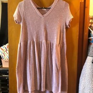 Pink & white short dress
